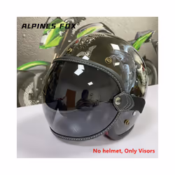 Universal Motorcycle Helmet Bubble Shield Visor Lens Sunglasses Goggles - Black