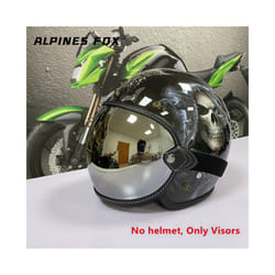 Universal Motorcycle Helmet Bubble Shield Visor Lens Sunglasses Goggles - Silver