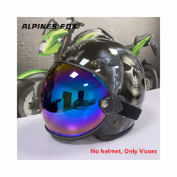 Universal Motorcycle Helmet Bubble Shield Visor Lens Sunglasses Goggles - Color