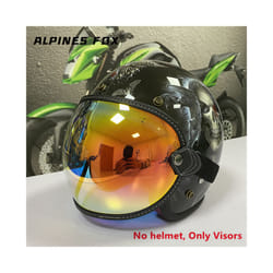Universal Motorcycle Helmet Bubble Shield Visor Lens Sunglasses Goggles - Revo Red
