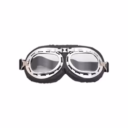 Retro Vintage  Pilot Motorcycle Helmet Goggles Protective Glasses Eyewear - Clear