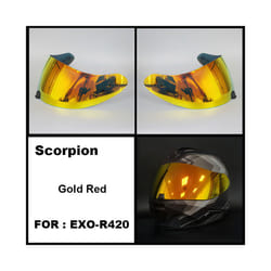 Capacete SCORPION EXO-R420 Helmet Visor Shield Lens Motorcycle Accessories - Red Gold