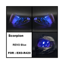 Capacete SCORPION EXO-R420 Helmet Visor Shield Lens Motorcycle Accessories - Revo Blue