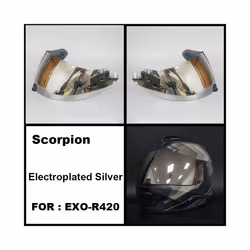 Capacete SCORPION EXO-R420 Helmet Visor Shield Lens Motorcycle Accessories - Silver