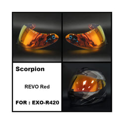 Capacete SCORPION EXO-R420 Helmet Visor Shield Lens Motorcycle Accessories - Revo Red
