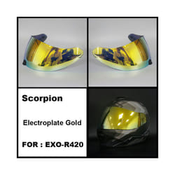Capacete SCORPION EXO-R420 Helmet Visor Shield Lens Motorcycle Accessories - Gold
