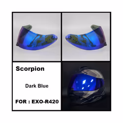 Capacete SCORPION EXO-R420 Helmet Visor Shield Lens Motorcycle Accessories - Blue