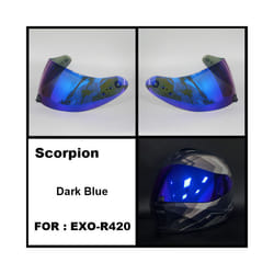 Capacete SCORPION EXO-R420 Helmet Visor Shield Lens Motorcycle Accessories - Blue