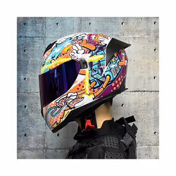 JIEKAI Motorcycle helmet motocross Crash helmet cascos para moto Long - M, 19