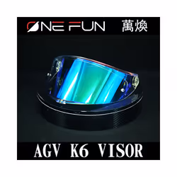 K6 Helmet Visor Motorcycle Full Face Helmet Shield Visor Lens Night Vision - Clear Revo Red