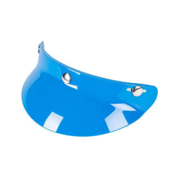 Universal 3/4 Helmet Visor Shield 3-Snap Helmet for Peak Lens Odorless - Solid blue