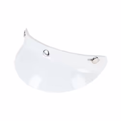 Universal 3/4 Helmet Visor Shield 3-Snap Helmet for Peak Lens Odorless - white