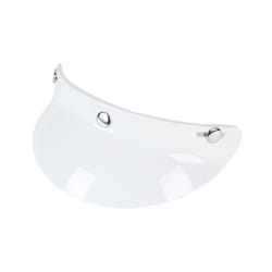 Universal 3/4 Helmet Visor Shield 3-Snap Helmet for Peak Lens Odorless - white