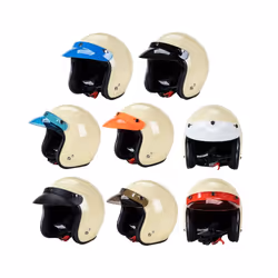 Universal 3/4 Helmet Visor Shield 3-Snap Helmet for Peak Lens Odorless - white