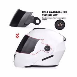 UCHOOSE Motorcycle Helmet Lens Facelift Helmet Special Lens Transparent - Transparent mirror