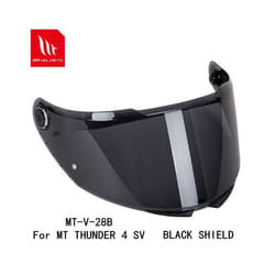 MT replacement face shield for model THUNDER 4 SV helmet MT-V-28B helmet - BLACK