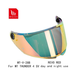 MT replacement face shield for model THUNDER 4 SV helmet MT-V-28B helmet - REVO RED