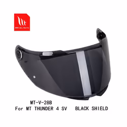MT replacement face shield for model THUNDER 4 SV helmet MT-V-28B helmet - REVO RED
