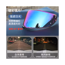MT Replacement Face Shield for Model THUNDER 4 SV Helmet MT-V-28B Helmet - Rainbow