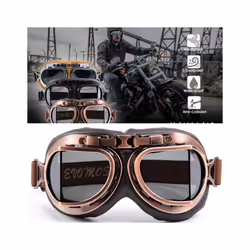 Retro Motorcycle Goggles Glasses Vintage Motorbike Classic Motorcross - 11
