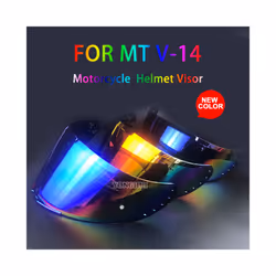 Motorcycle helmet Visor Anti-UV PC visor Lens v14 Model Clear Smoke Dark - Gold Red