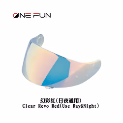 Helmet Visor for SHOEI GT Air Neotec CNS1 TC5 TC9 GT Air2 Helmet Shield - Clear Revo Red