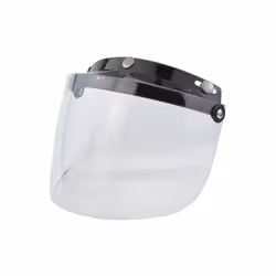 Universal Motorcycle Helmets Visor Lens 3 Snap-Button RetroHelmet Brims - light tea