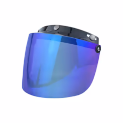 Universal Motorcycle Helmets Visor Lens 3 Snap-Button RetroHelmet Brims - color