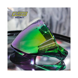 GSB 263 Helmet Original Lens Electroplated Gold Transparent Mirror Motorcycle - green purple