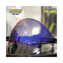 GSB 263 Helmet Original Lens Electroplated Gold Transparent Mirror Motorcycle - blue plated