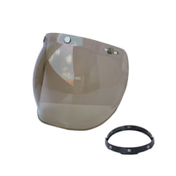 Anti Fog Bubble Visor 3-Snap Windshield Motorcycles Helmet-Lens+Frame - BR
