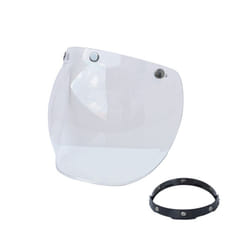 Anti Fog Bubble Visor 3-Snap Windshield Motorcycles Helmet-Lens+Frame - T
