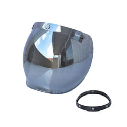 Anti Fog Bubble Visor 3-Snap Windshield Motorcycles Helmet-Lens+Frame - S