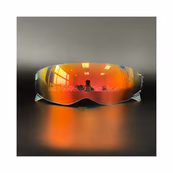 Motorcycle Helmet Lens Visor for Scorpion EXO Combat/Covert-X Retro Helmet - Revo clear red