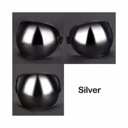 Universal Motorcycle Helmet Bubble Shield Visor Lens Sunglasses Goggles - L1-Black