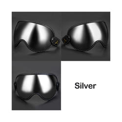 Universal Motorcycle Helmet Bubble Shield Visor Lens Sunglasses Goggles - L2-Silver