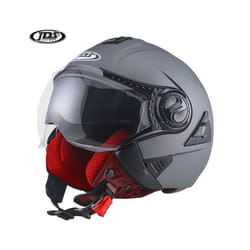 Motorcycle Helmet Men Summer Double Lens Moto Helmet Open Face Motocross - M, 622 Gray Helmet