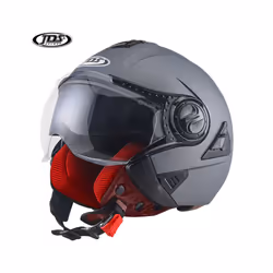 Motorcycle Helmet Men Summer Double Lens Moto Helmet Open Face Motocross - L, 622 Gray Helmet