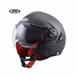 Motorcycle Helmet Men Summer Double Lens Moto Helmet Open Face Motocross - M, 622 Matte Black