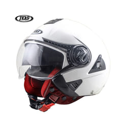 Motorcycle Helmet Men Summer Double Lens Moto Helmet Open Face Motocross - M, 622 White Helmet