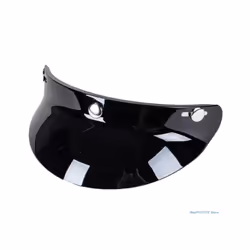 3-Snap Helmet for Peak Lens for Sun Shade Shield Wear Resistant for 3/4 - Bright black