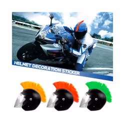Mohawk Helmet Wig Cuttable Helmet Decorations Wigs Cockscomb Motocross - Pink