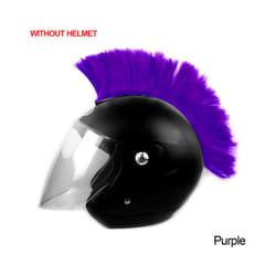 Mohawk Helmet Wig Cuttable Helmet Decorations Wigs Cockscomb Motocross - Purple
