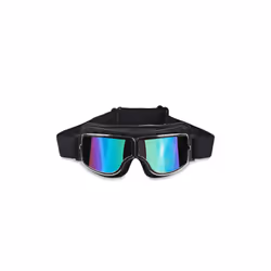 Foldable Retro Motocross Goggles Vintage Leather Motorcycle Glasses Windproof - MULTI Lenses 2
