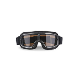 Foldable Retro Motocross Goggles Vintage Leather Motorcycle Glasses Windproof - Brown Lenses