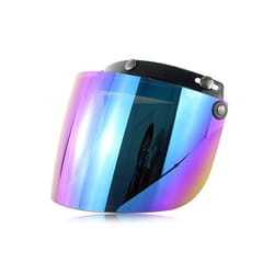 Open Face Helmet Visor Motorcycle Helmet Bubble Visor Lens Bubble Shield - Multi