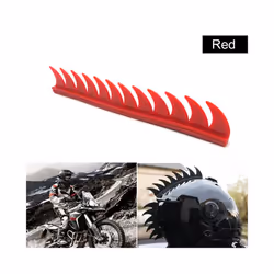 STONEGO Helmet Decoration Motorcycle Helmet Modification Sticker Rubber - Red