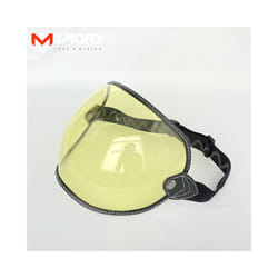 Universal Motorcycle Helmet Bubble Shield Visor Lens Sunglasses Goggles - Yellow