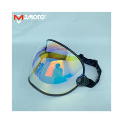 Universal Motorcycle Helmet Bubble Shield Visor Lens Sunglasses Goggles - Revo Red