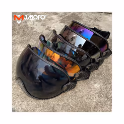 Universal Motorcycle Helmet Goggles for Shoei Vintage Full Face Helmet - Black